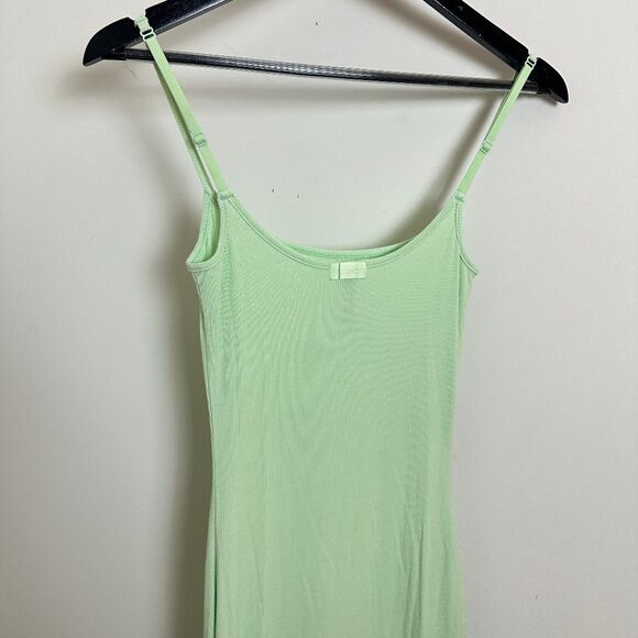 SKIMS Ribbed Long Slipdress in Honeydew Size Medium - Picture 7 of 10
